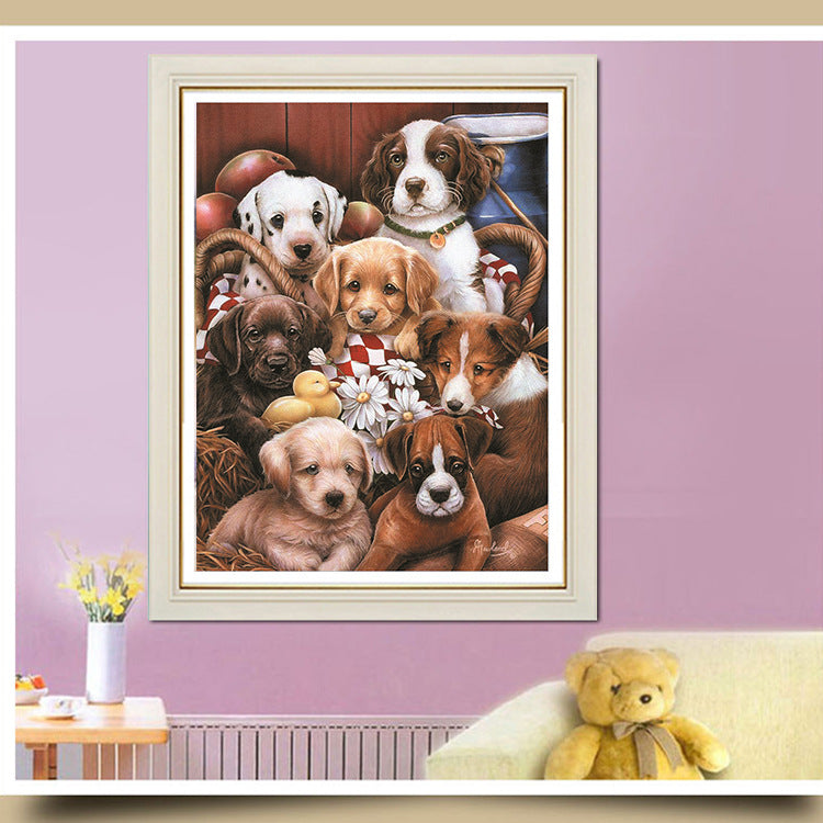 diamond mosaic painting pet dog