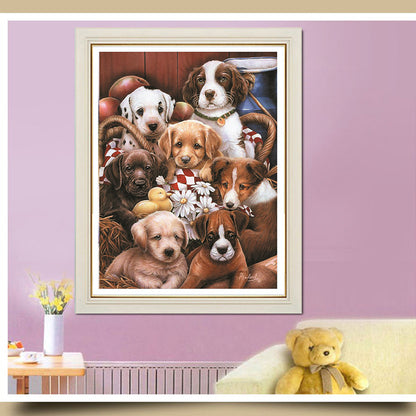 diamond mosaic painting pet dog