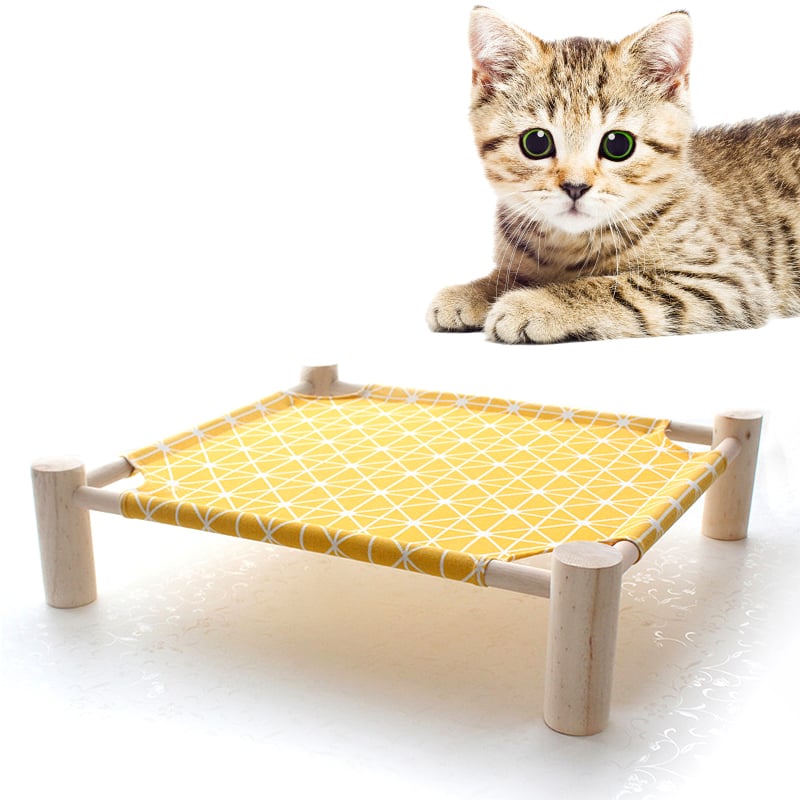 washable solid wood dog bed