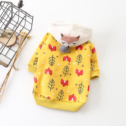 cotton fleece dog hoodie