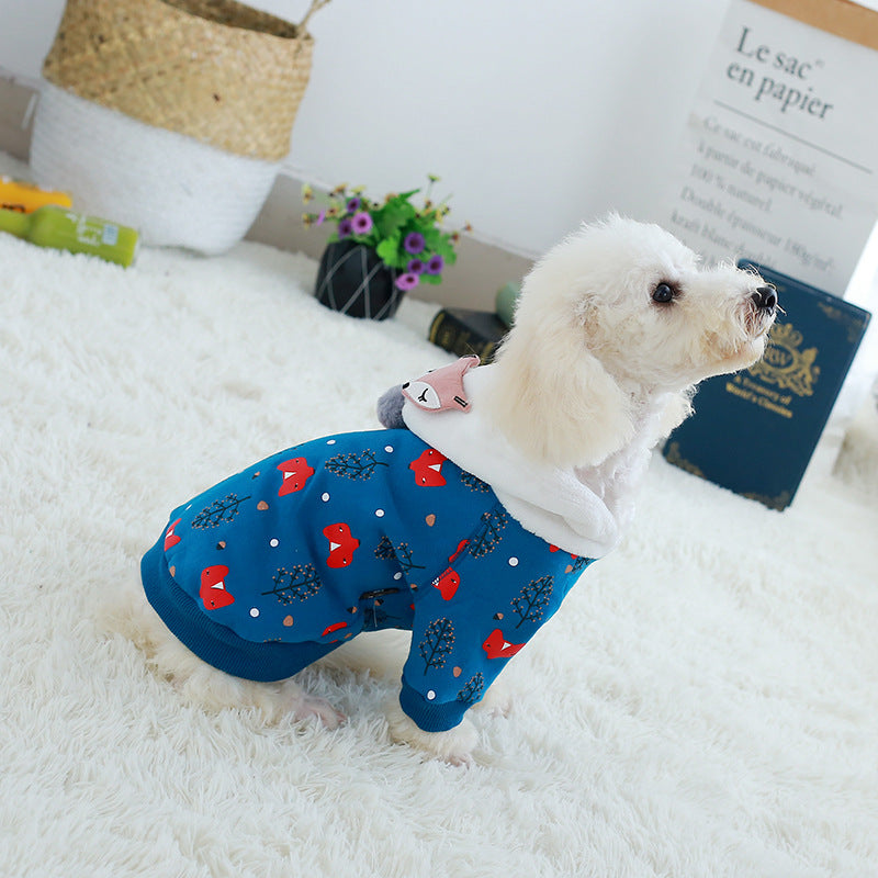 cotton fleece dog hoodie