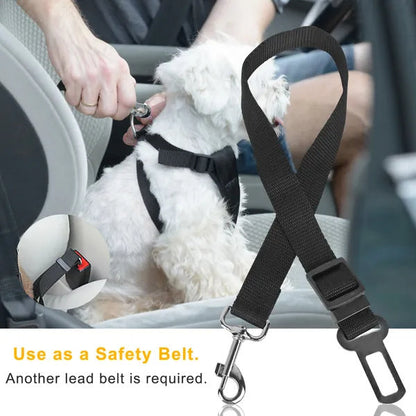 2Pcs Pet Dog Seat Belt Leash Adjustable