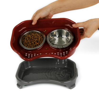 Stainless Steel Pet Dog and Cat Feeding Bowl Set