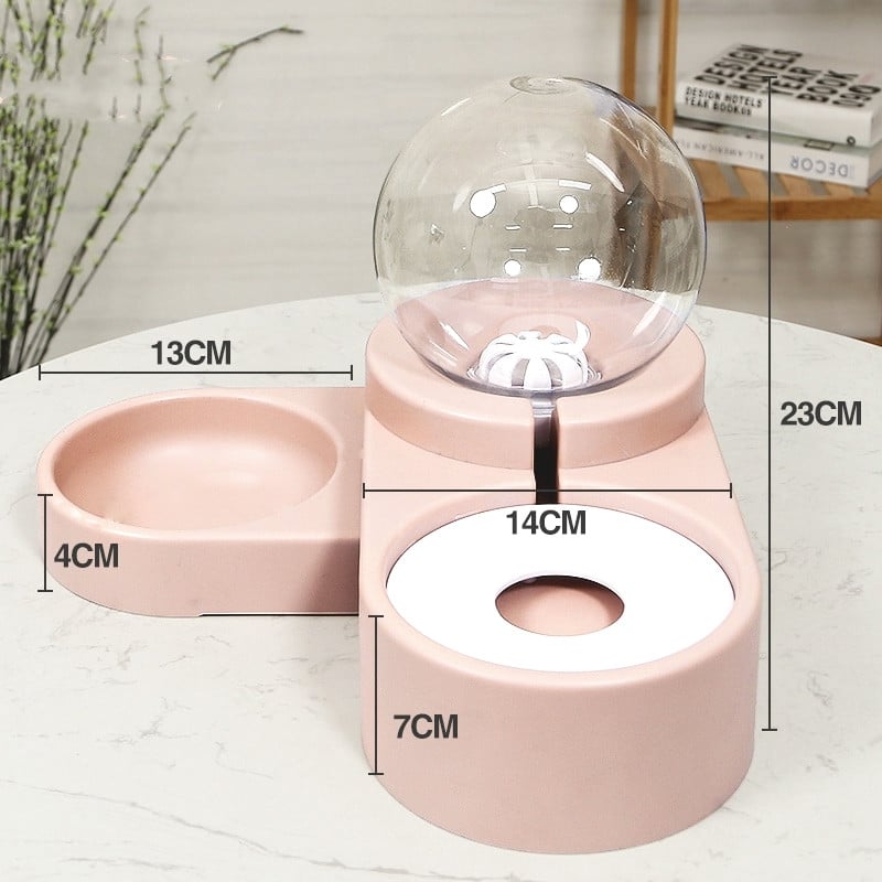 automatic pet feeder with fountain