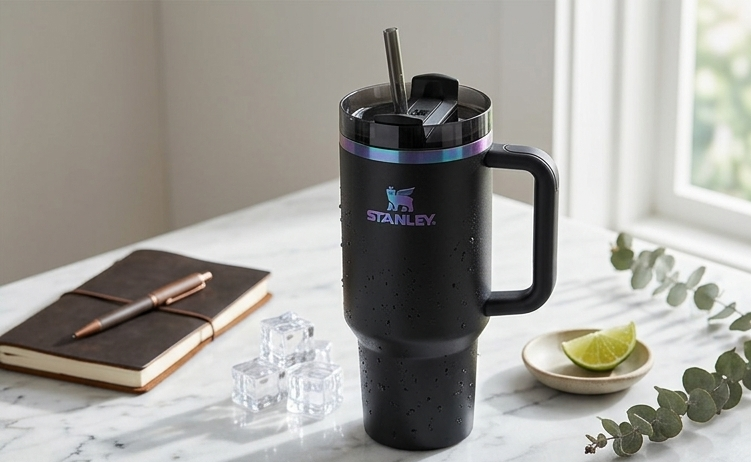 Stanley 40oz Quencher H2.0 FlowState Tumbler - Limited Edition Black Chroma