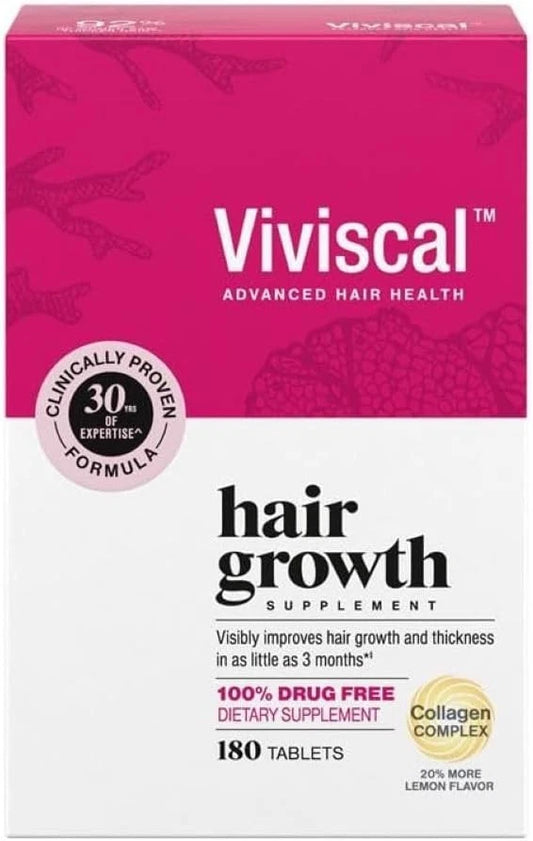 Viviscal Hair Growth Supplement 180 Tablets with Collagen Complex