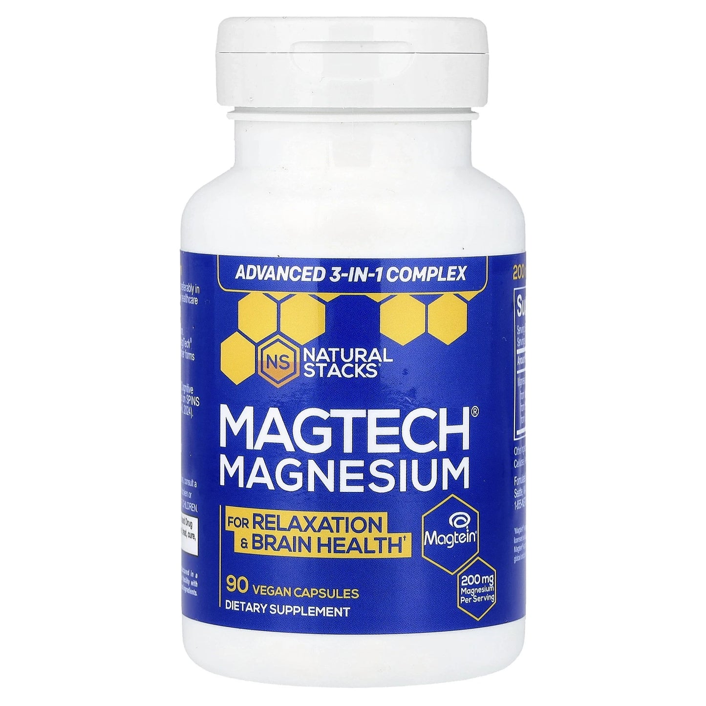 Natural Stacks MagTech Magnesium Complex – Sleep, Relaxation & Cognitive Support | 90 Vegan Capsules