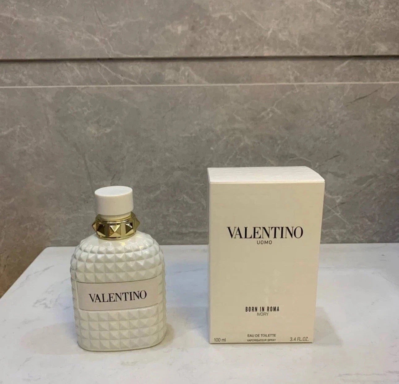 Valentino Uomo Born in Roma Ivory Eau de Toilette Spray for Men, 3.4 oz / 100 ml