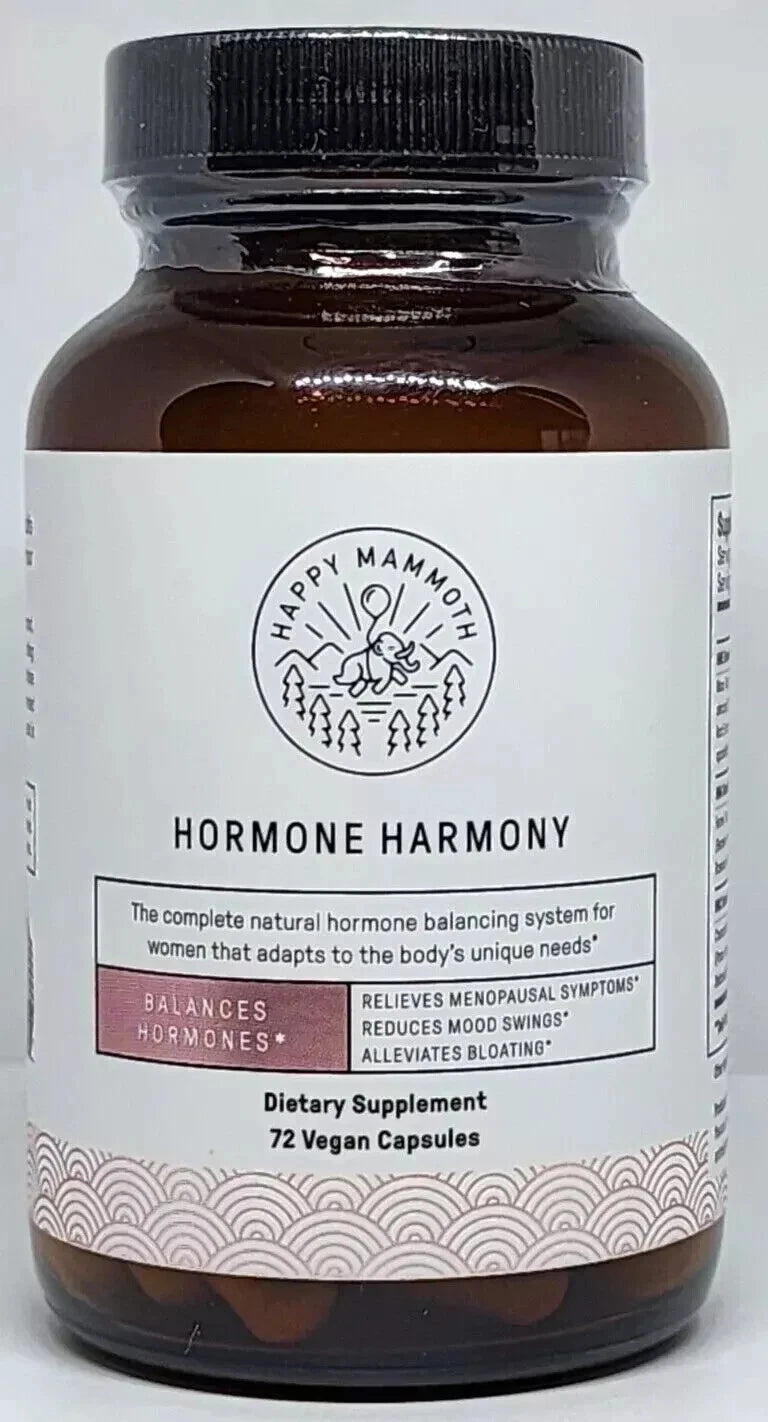 Happy Mammoth Hormone Harmony – Natural Hormone Balance Support for Women | 72 Vegan Capsules