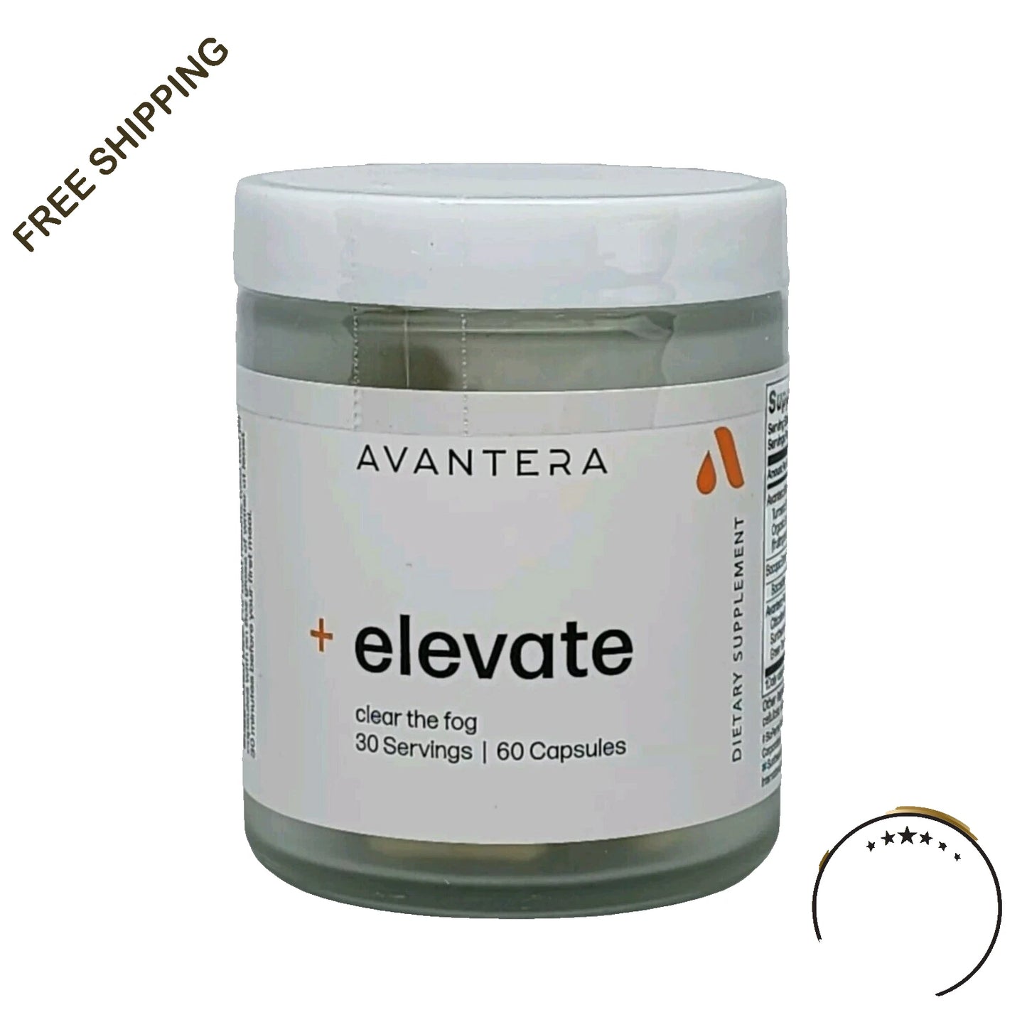 AVANTERA Elevate - Clear The Brain Fog 60ct + TRAVEL PILL CASE - 1 Month Supply