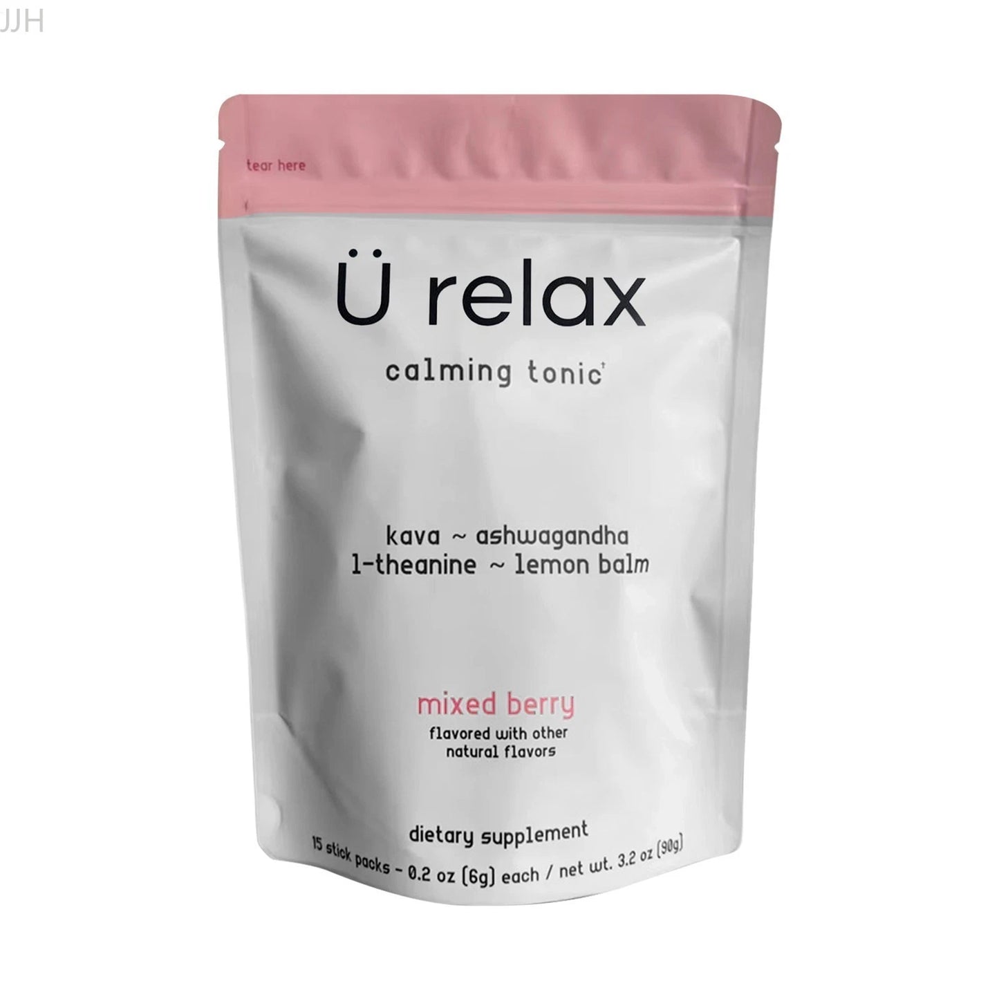U Relax Calming Tonic Mixed Berry Flavor Stress Relief & Relaxation Drink Supplement 15 Packets