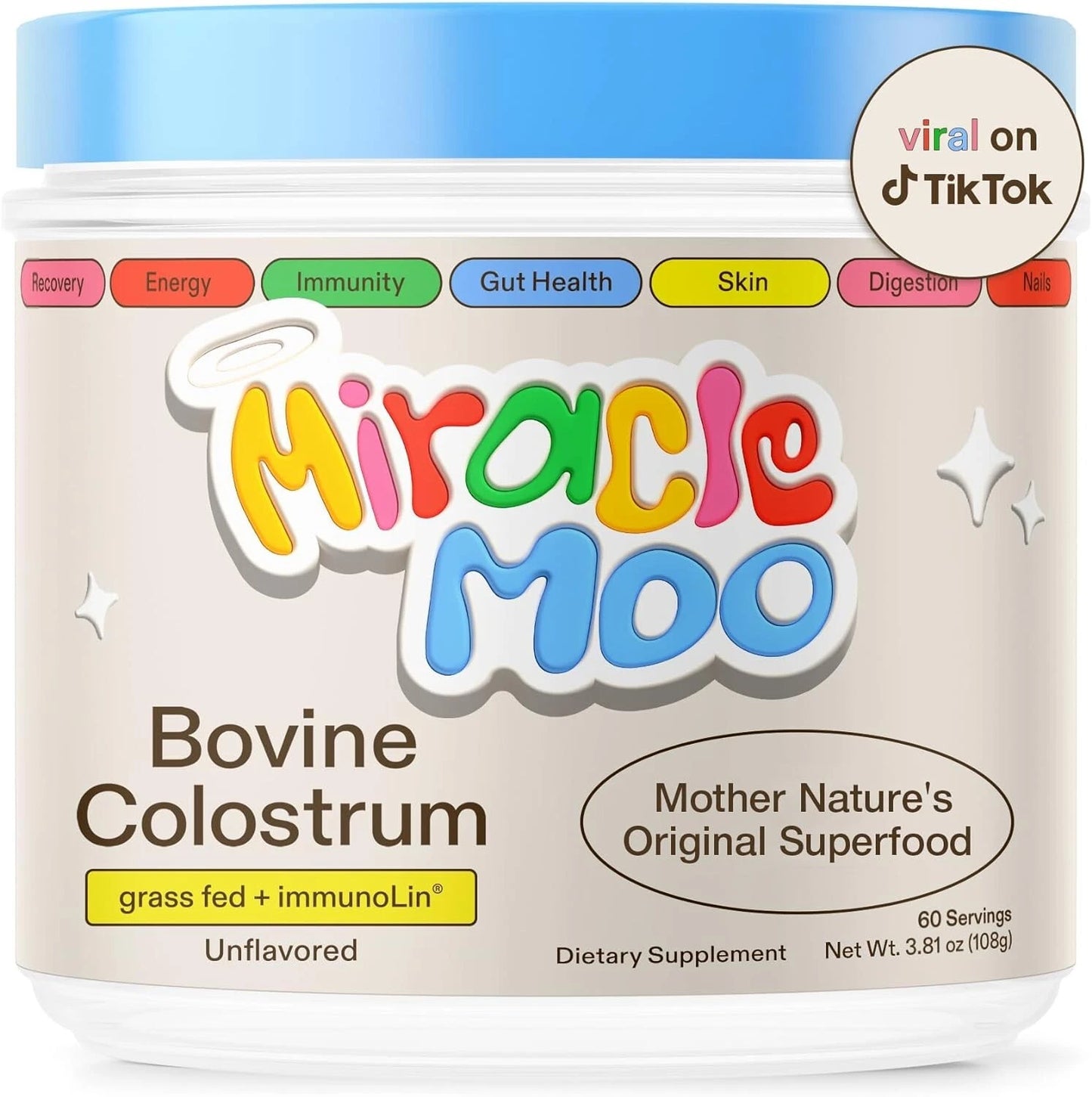 Colostrum Supplement for Gut Health, Hair Growth, Skin & Immune Support