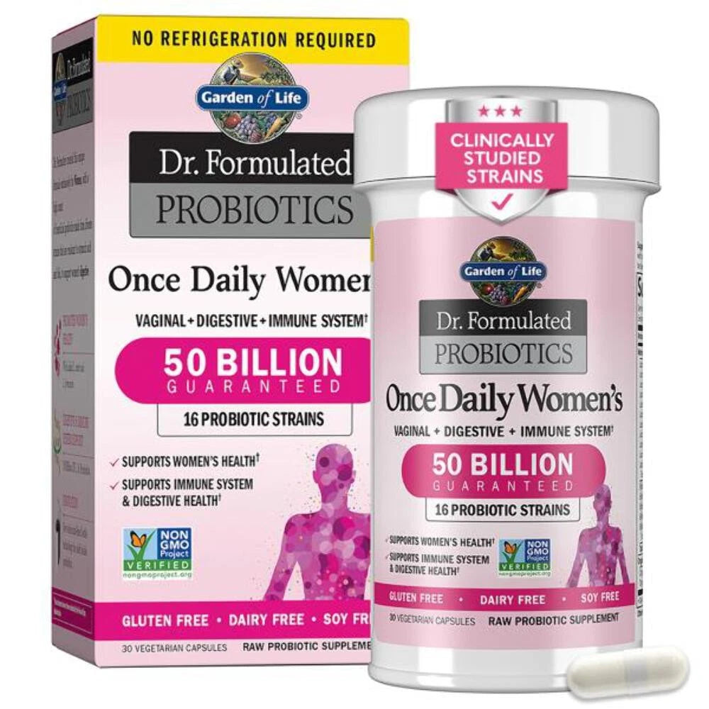 Garden of Life Once Daily Women's Probiotics, 50 Billion CFU, 30 Caps