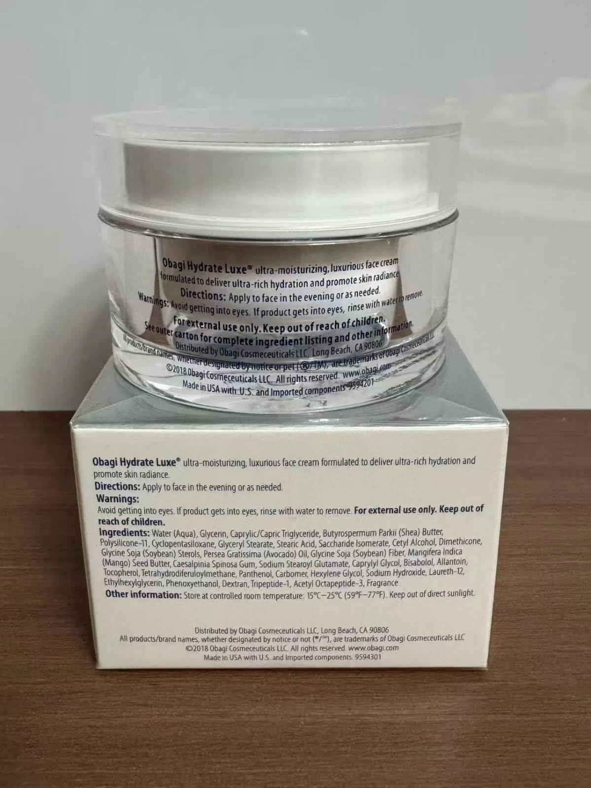 Obagi Hydrate Luxe Moisture-Rich Cream 1.7 Oz / 48g
