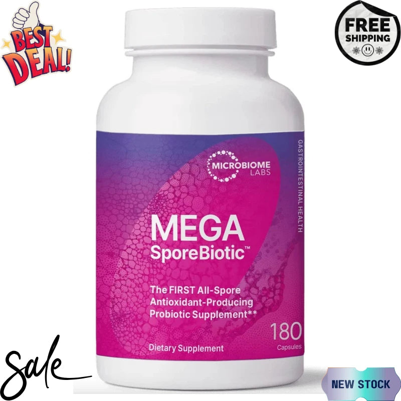 MegaSporeBiotic Spore-Based Probiotic – Microbiome & Gut Health Support for Men & Women | 180 Capsules