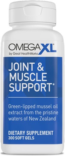 OmegaXL Joint Health Supplement – Green Lipped Mussel Oil, Drug-Free | 300 Count Softgels