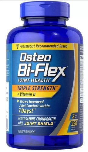 Osteo Bi-Flex Triple Strength + Vitamin D, 220 Tablets – Glucosamine, Joint Shield