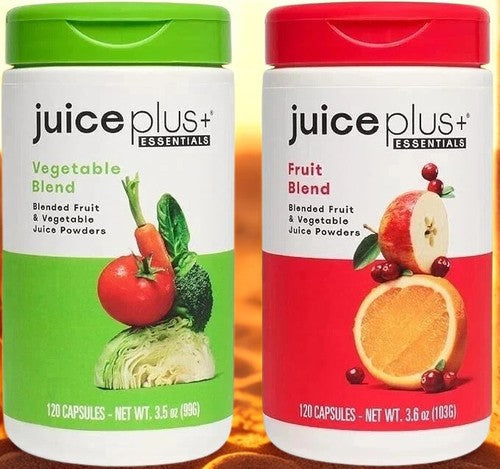 Juice Plus+ Fruit & Vegetable Blend Capsules, 240 Capsules (120 Fruit + 120 Vegetable) – Whole Food Nutrition
