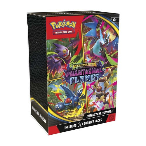 Pokemon TCG: Mega Evolution – Phantasmal Flames Booster Bundle (6 Packs)