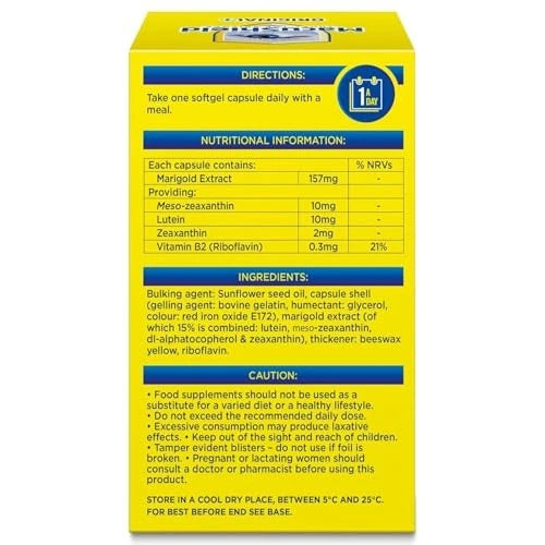 CONFETTIWOW Macushield Capsules – 90 Count Eye Health Supplement