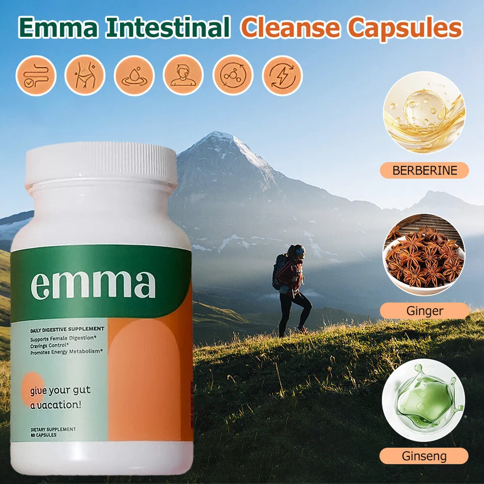 Emma 60 Capsules – Energy Support, Digestive & Gut Health, Metabolism Booster, Antioxidant Formula