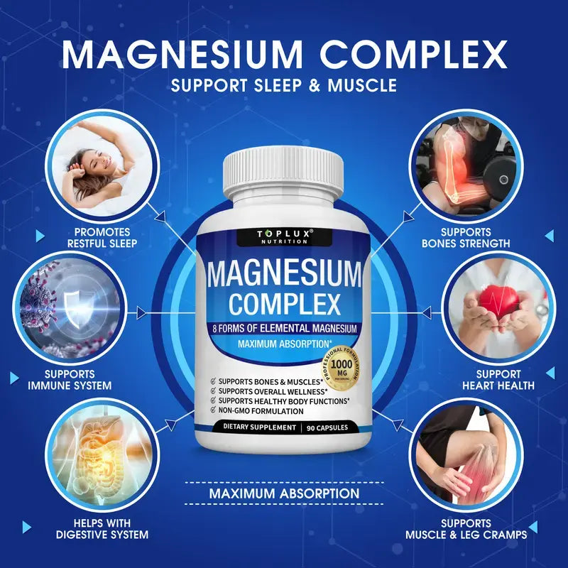 Toplux Magnesium Complex 8 Essential Magnesium Supplement